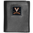 Virginia Cavaliers Deluxe Leather Tri-fold Wallet Packaged in Gift Box